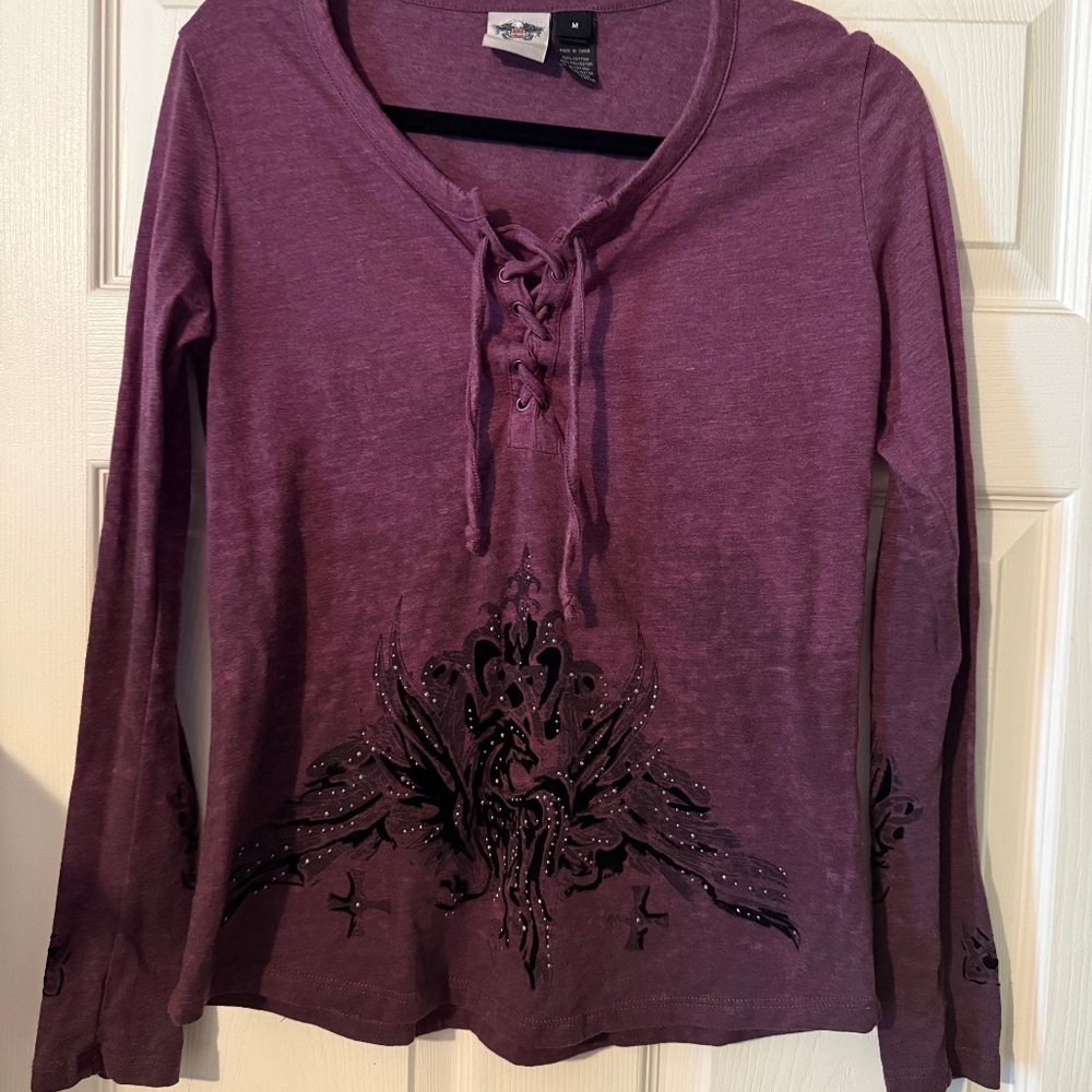 Ladies, Harley Davidson size, medium shirt